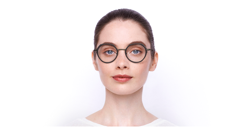 Lunettes de vue femme MAGIC223 rouge/dorée - Vue de face
