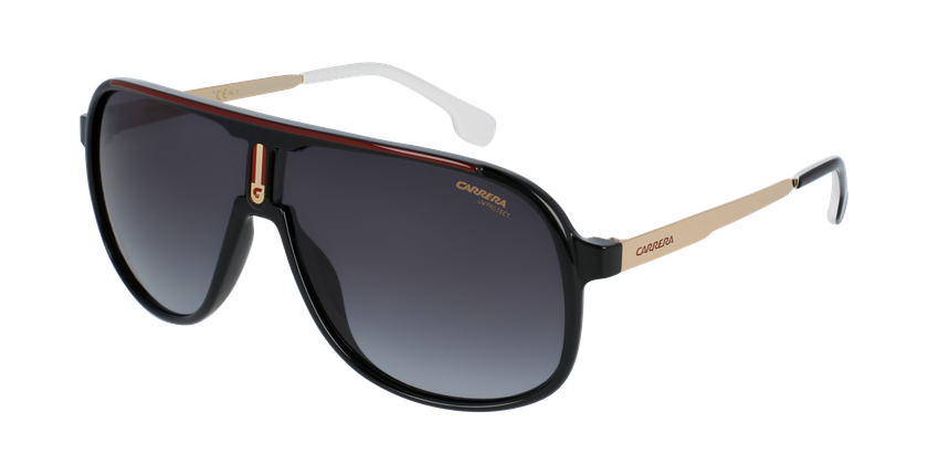 LUNETTES DE SOLEIL homme CARRERA 1007/S noir/bleu - vue de 3/4