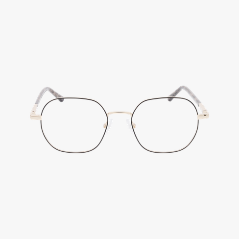 Lunettes de vue femme MARIELLE noir/dorée Vue de face
