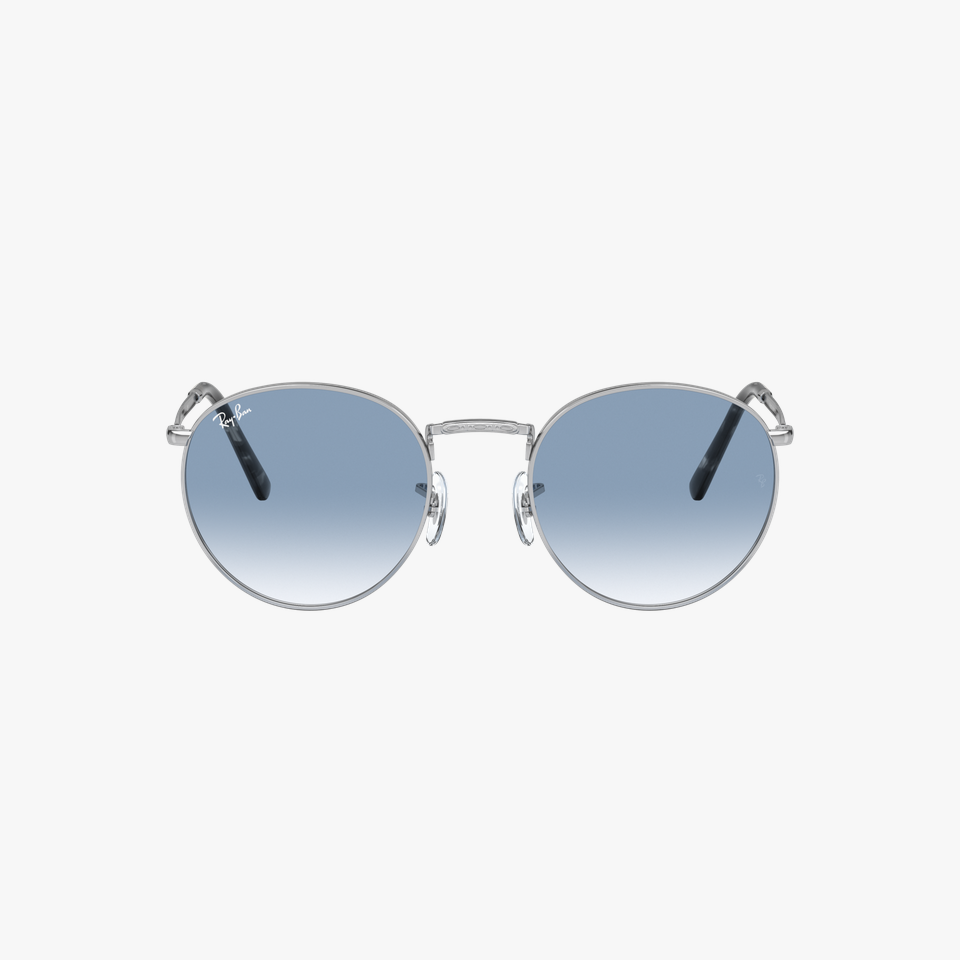Lunettes de soleil NEW ROUND argenté - Vue de face