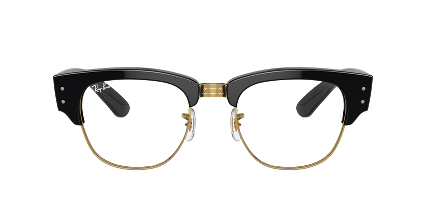 Lunettes de vue MEGA CLUBMASTER RX0316V noir/dorée - Vue de face