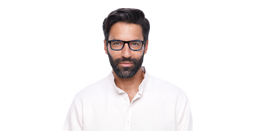 Lunettes de vue homme MAGIC261 bleu - Vue de face