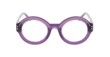 Lunettes de vue femme CARACTERES FIL D'OR PERSPICACE violet/dorée - Vue de face