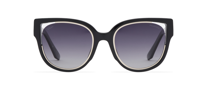 LUNETTES DE SOLEIL femme MAHEA POLARIZED noir/argenté - Vue de face