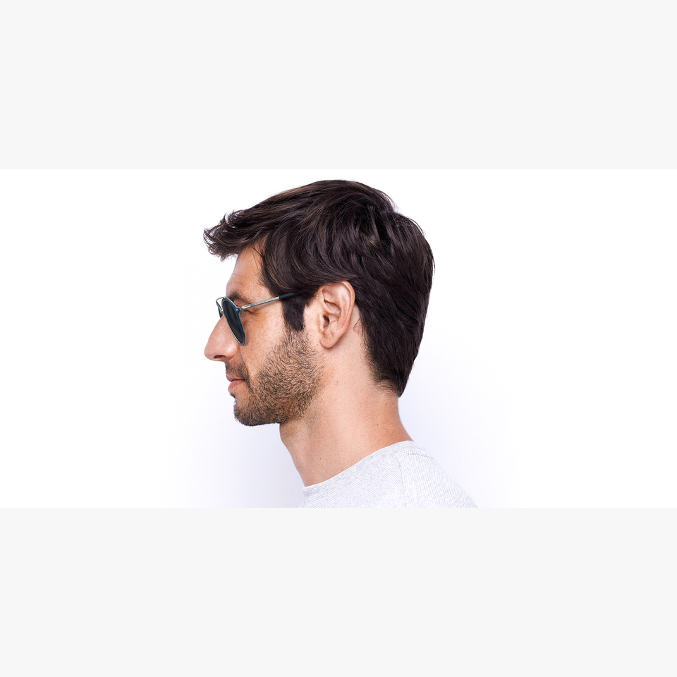 Lunettes de soleil homme 1179S argenté/bleu - Vue de côté