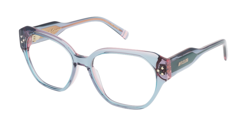 Lunettes de vue femme CARACTÈRES RAFFINÉE bleu/violet - Vue de face