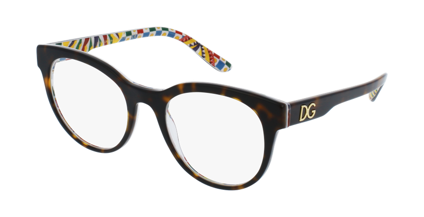 Lunettes de vue femme DG3334 écaille - Vue de face
