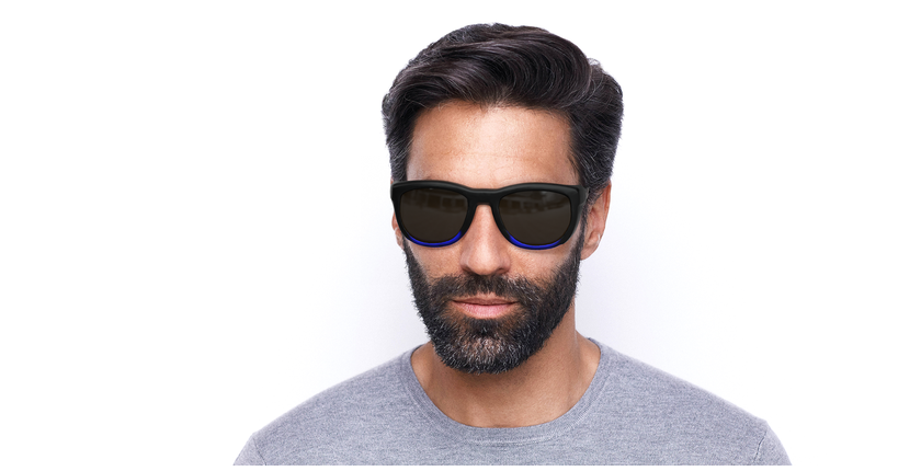 LUNETTES DE SOLEIL Skyline noir/bleu - Vue de face