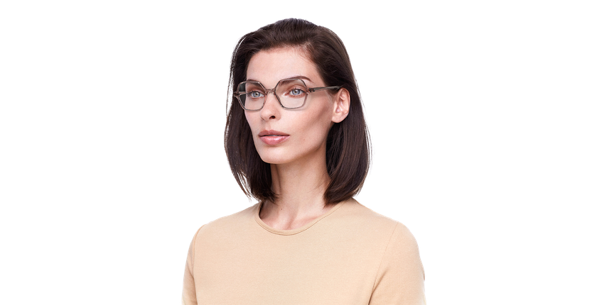Lunettes de vue femme RZERO43 rose/dorée - Vue de face