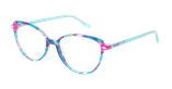 Lunettes de vue femme MAGIC280 bleu/violet - Vue de face