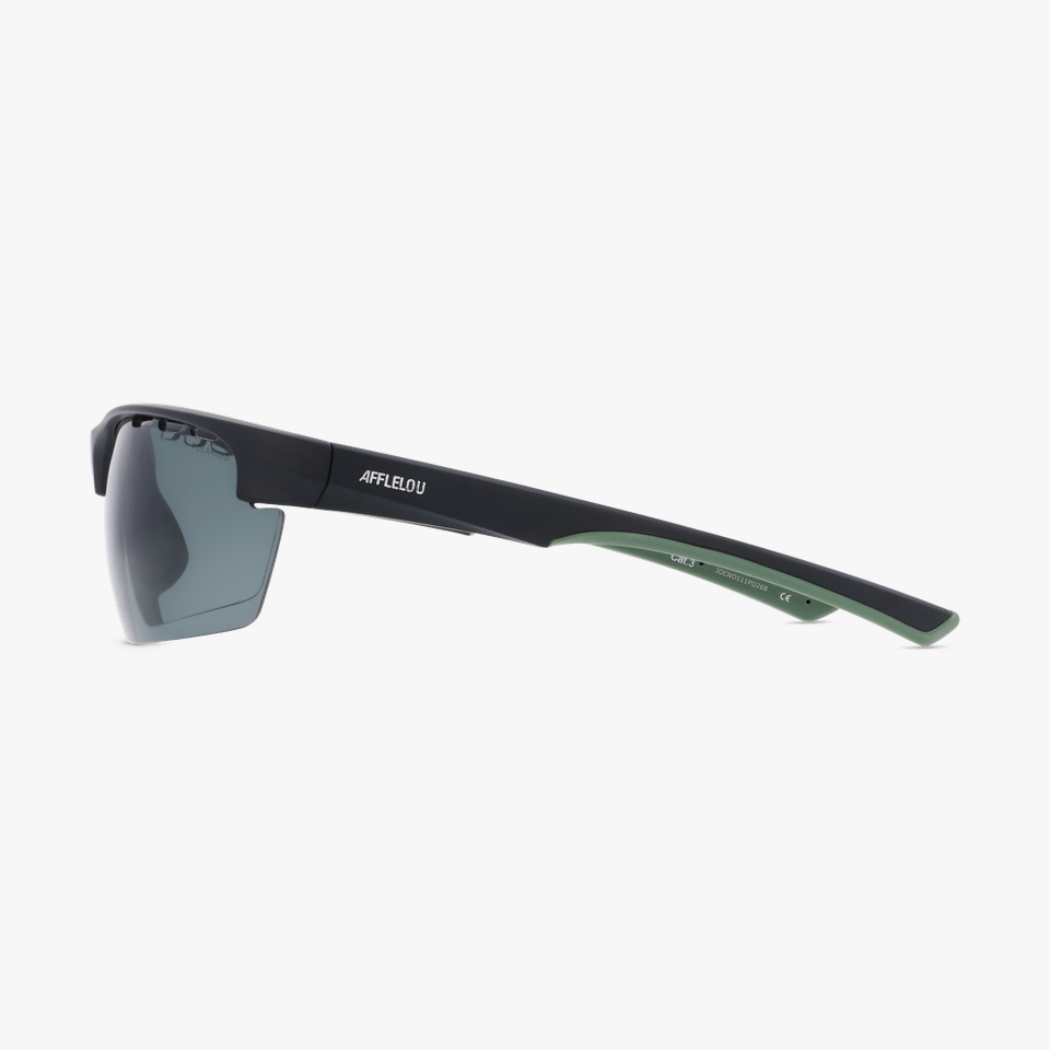 Lunettes de soleil ARVE POLARIZED noir/vert - Vue de face
