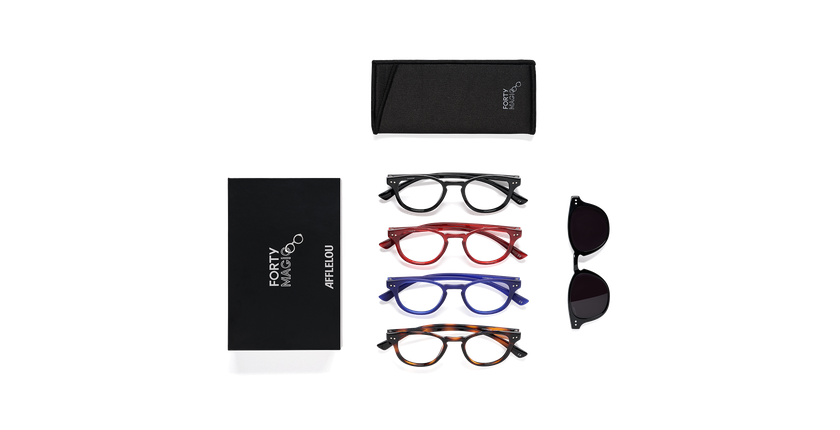 Lunettes de vue FORTY MAGIC COFFRET M1 +1.75 noir/autre - Vue de face