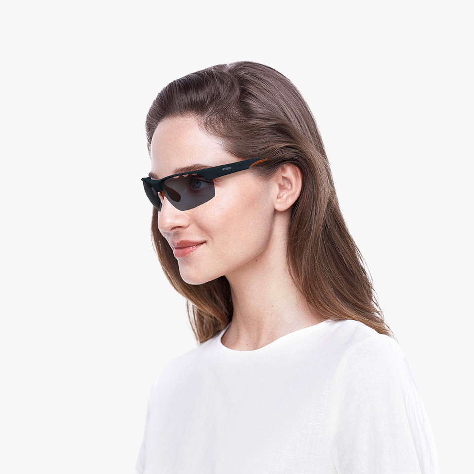 Lunettes de soleil ARVE POLARIZED bleu/orange - Vue de face