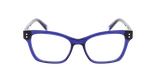 Lunettes de vue femme CARACTÈRES CHANCEUSE bleu - Vue de face