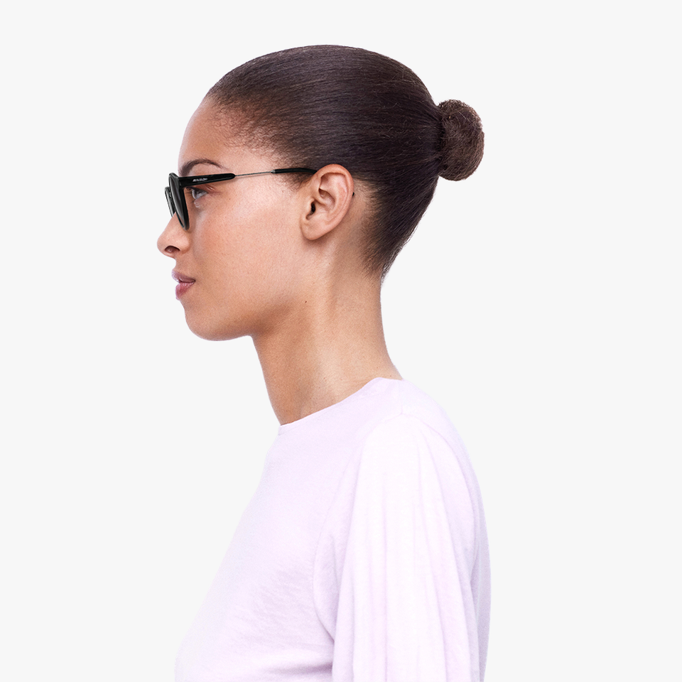 Lunettes de soleil MOTTI noir/argenté - Vue de face