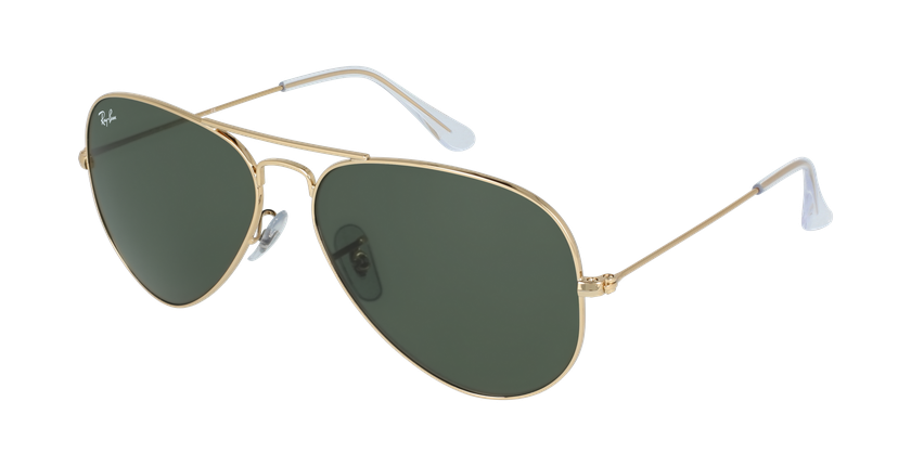 LUNETTES DE SOLEIL AVIATOR L doré - vue de 3/4