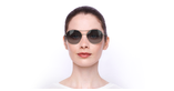 LUNETTES DE SOLEIL femme BA5005S argenté - Vue de face