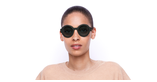 LUNETTES DE SOLEIL femme LAURA 6454 vert - Vue de face