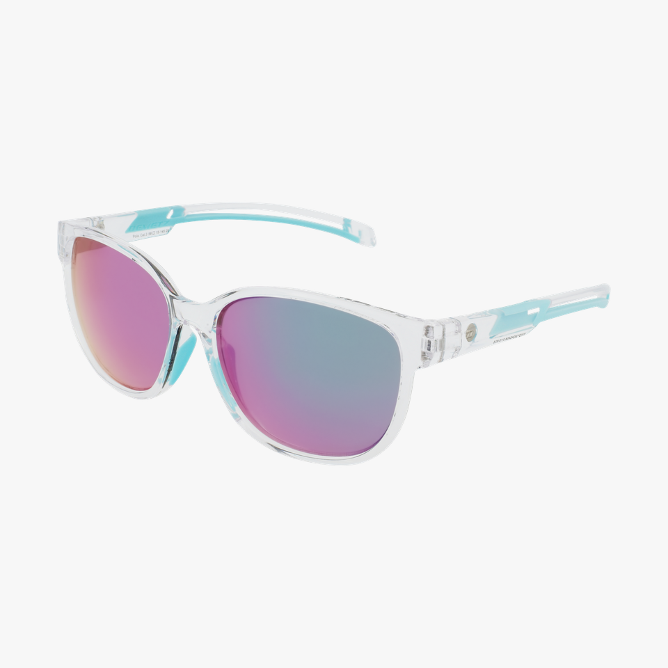 Lunettes de soleil femme Windy cristal/turquoise - Vue de 3/4