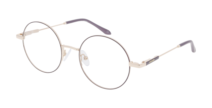 Lunettes de vue femme ADRIANA violet/dorée - Vue de face