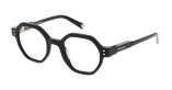 Lunettes de vue femme CARACTÈRES PERSUASIVE noir/dorée - Vue de face