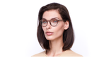 Lunettes de vue femme MAGIC257 rose/dorée - Vue de face