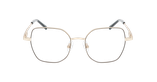 Lunettes de vue femme FELICIE dorée/noir - Vue de face
