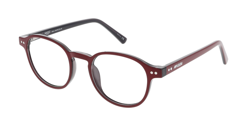 Lunettes de vue enfant MARCELIN rouge/noir - Vue de face