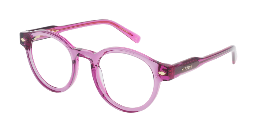 Lunettes de vue femme CARACTÈRES DISCRÈTE rose - Vue de face