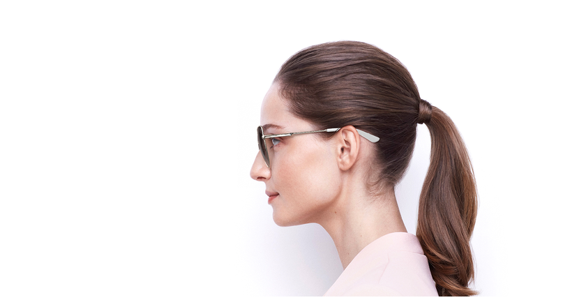LUNETTES DE SOLEIL femme GU7784 doré/rose mat - Vue de côté