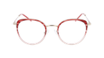 Lunettes de vue femme MAGIC224 rose/dorée - Vue de face