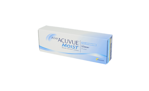Lentilles de contact 1 Day Acuvue® Moist® for Astigmatism 30L - Vue de face