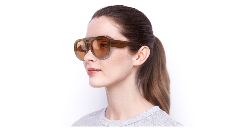 LUNETTES DE SOLEIL femme VS0021 beige - vue de 3/4