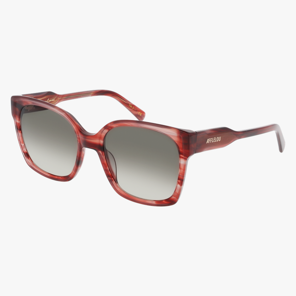 Lunettes de soleil femme INFLUENTE rouge - Vue de face