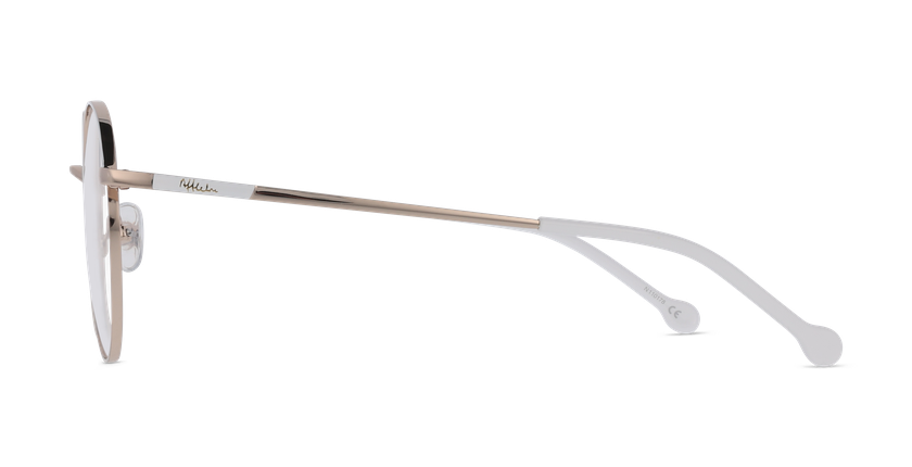 Lunettes de vue femme EMIE blanc/dorée - Vue de face