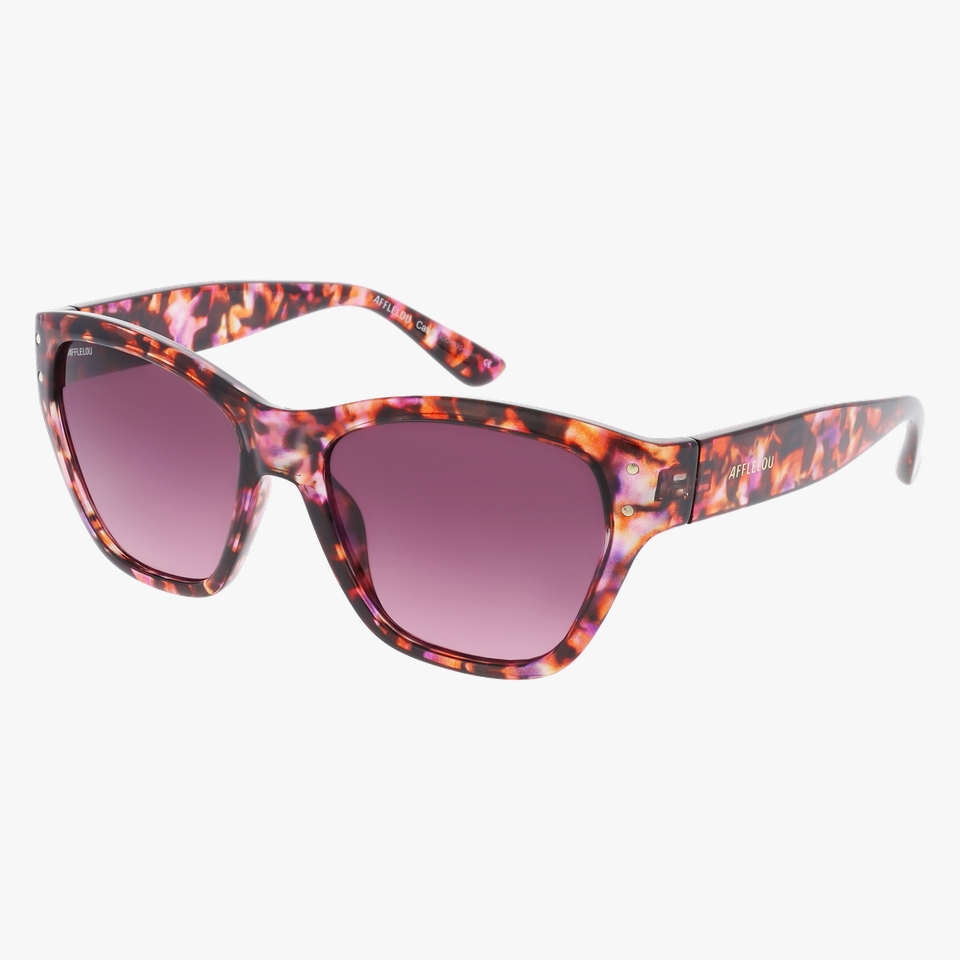 Lunettes de soleil femme HERA écaille/rose - Vue de face