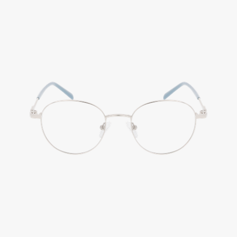 Lunettes de vue femme LUCIE argenté/bleu Vue de face