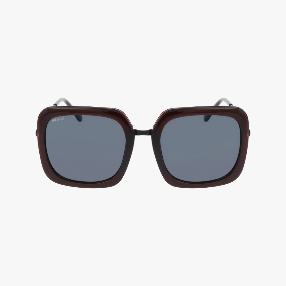 Lunettes de soleil femme IMMA rouge/noir - Vue de face