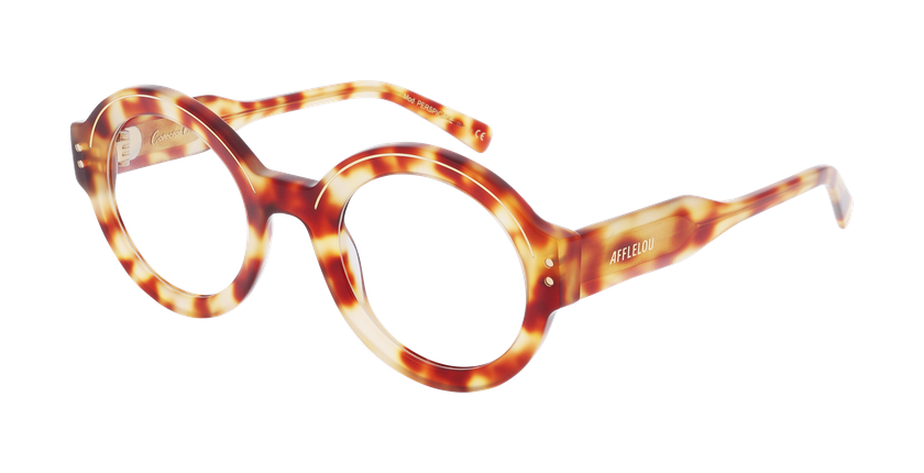 Lunettes de vue femme CARACTERES FIL D'OR PERSPICACE écaille - Vue de face