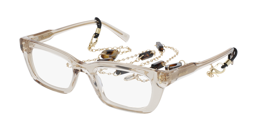 Lunettes de vue femme CARACTÈRES CRÉATIVE marron - Vue de face