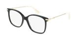 Lunettes de vue femme GG0512O noir/dorée - Vue de 3/4