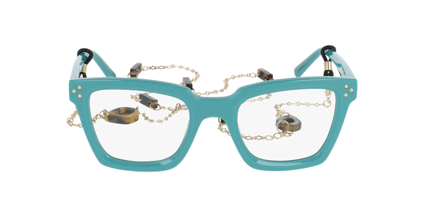 Lunettes de vue femme CARACTÈRES MYSTERIEUSE vert - Vue de face