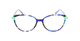 Lunettes de vue femme MAGIC280 bleu/vert - Vue de face