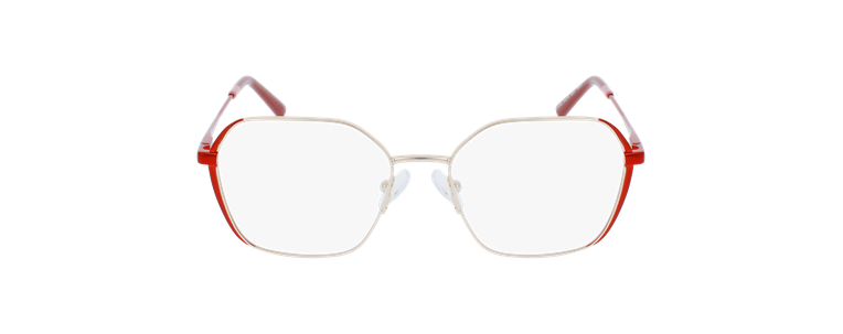 LUNETTES DE VUE femme MAGIC KELLY doré/rouge - Vue de face