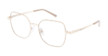 Lunettes de vue femme FELICIE dorée/beige - Vue de face