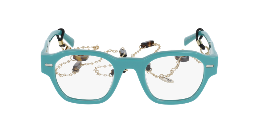 Lunettes de vue femme CARACTÈRES AUTHENTIQUE vert - Vue de face