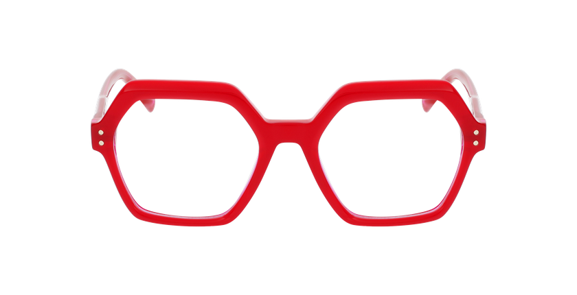 Lunettes de vue femme CARACTÈRES COQUETTE rouge/rose - Vue de face