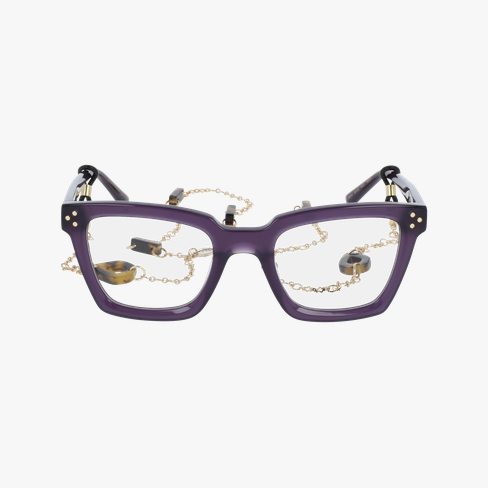 Lunettes de vue femme CARACTÈRES MYSTERIEUSE violet Vue de face