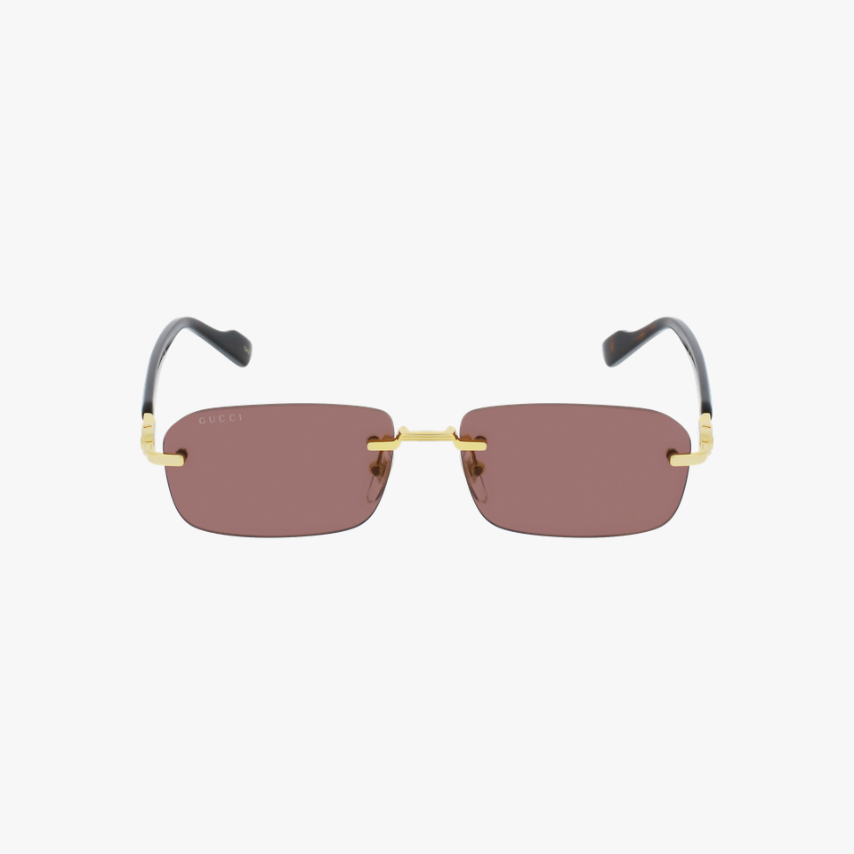 Lunettes de soleil homme GG1221S dorée/écaille - Vue de face