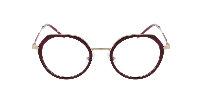 Lunettes de vue femme MAGIC223 rouge/dorée - Vue de face